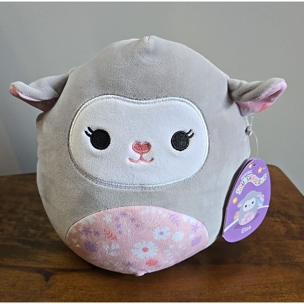 Squishmallows Elea Lamb 8" Gray Plush Toy Stuffed Animal Easter NEW